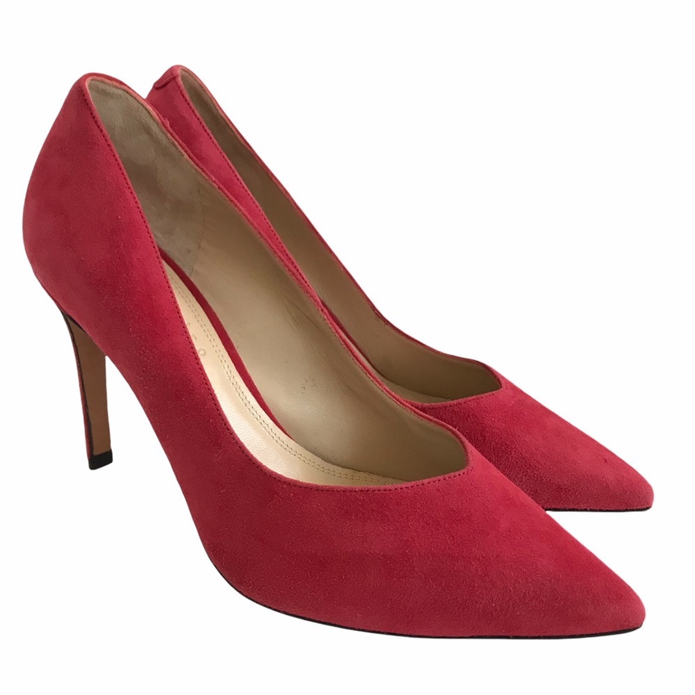 Sandro Paris red suede pump heels Sz EU 39